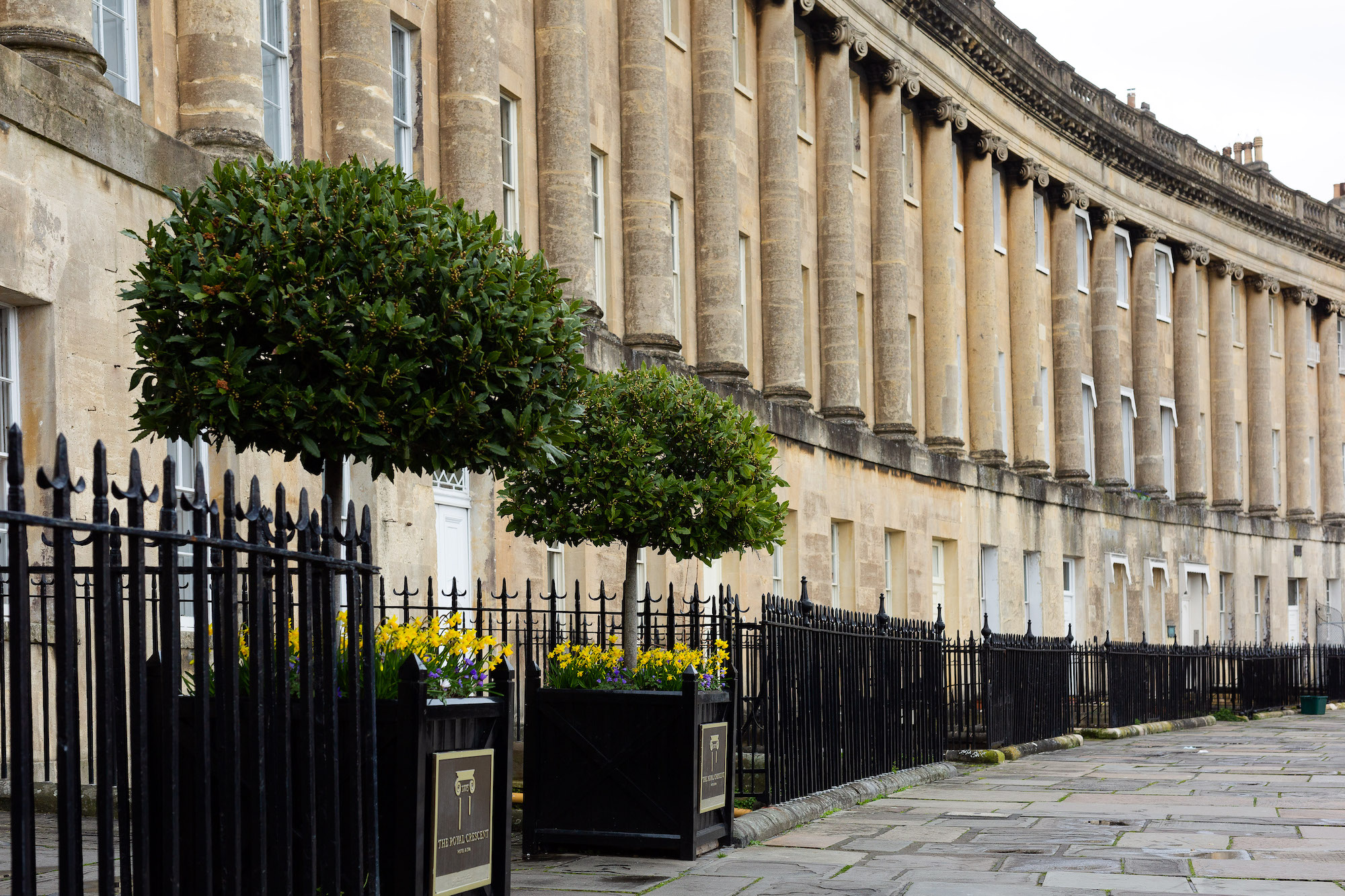 Side on view from outside Royal Crescent Hotel & Spa